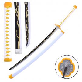 Demon Slayer Zenitsu Agatsuma Nichirin Sword – Yellow Bamboo Katana Cosplay Replica 104cm