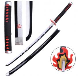 Demon Slayer Tanjiro Kamado Hinokami Kagura Nichirin Sword – Bamboo Katana Cosplay Replica 104cm