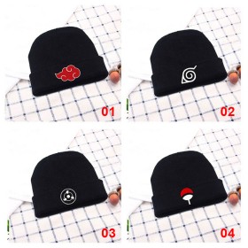 NARUTO Akatsuki Logo Beanies-Unisex-polyester-Black