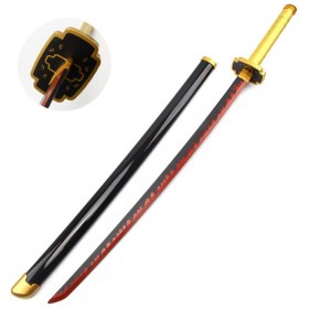 Demon Slayer Yoriichi Tsugikuni Nichirin Sword – Red Blade Bamboo Katana Cosplay Replica 104cm