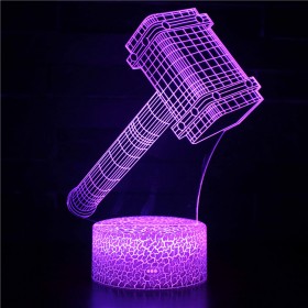 The Thor Hammer 3D Led Table Lamp MRK6056