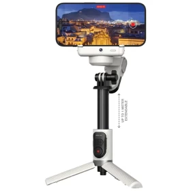 Green Lion Palermo Gimbal Tripod Stand with Remote Control & RGB Fill Light – White
