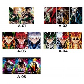 3D Poster Anime: Naruto, Demon Slayer, Attack on Titan, My Hero Academia, Hunter x Hunter-30x40 CM