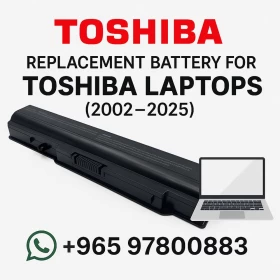 Replacement Battery for Toshiba Laptops (2002–2025) – Compatible with All Models Prices Starts From 12 KD (Without Installation Fees)