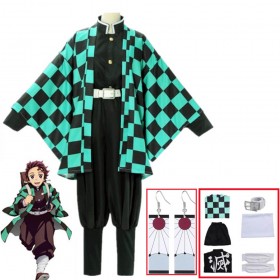 Demon Slayer Tanjiro Kamado 6-Piece Cosplay Costume Set