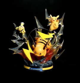 Anime Pokémon The First Evolutionary Group Misty Cute Pikachu Pichu Raichu Large Collector'S Edition Figure 45cm