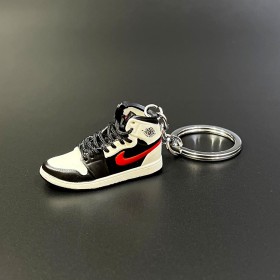 Keychain Sneakers- Black, White & Red-Ver106