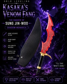 Solo Leveling Kasaka’s Venom Fang Dagger with Sheath | Sung Jin-Woo Anime Collectible 60 x 13 cm