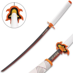Demon Slayer Kyojuro Rengoku Nichirin Sword – Flame Hashira Bamboo Cosplay Katana 104cm