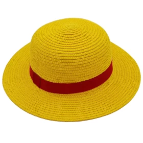 One Piece: Monkey D. Luffy Straw Hat Cap Cosplay-plastic straw (Unisex)