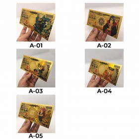 Naruto Gold Foil Prop Money ( Naruto, Kakashi, Kushina, Itachi, Minato )-You can Choose your favorite character and add it to your Naruto Collection