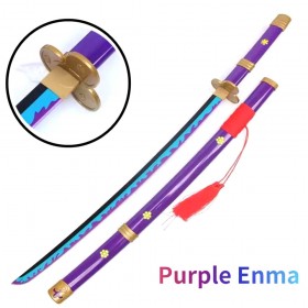 One Piece Roronoa Zoro Enma Sword – Purple Bamboo Katana Cosplay Replica 104cm