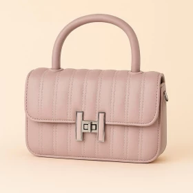 Blush Elegance – Quilted Mini Handbag