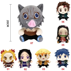 Demon Slayer Plush Velvet Dolls Kimetsu No Yaiba-Kamado Tanjirou/Tomioka Giyuu/Agatsuma Zenitsu/Kamado Nezuko/Renguko/Shinobu-20cm