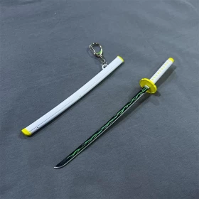 Demon Slayer: Zenitsu Sword Keychain with Stand- White & Yellow-23CM (Ver.19)