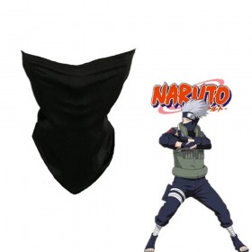 Naruto Cosplay: Kakashi Hatake Costume Cosplay-Halloween Costume-Kakashi Accessory-Black-Polyester mask