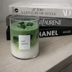 Iced Matcha Handmade Candle – Pistachio Pastel Scent