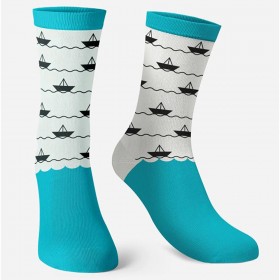 Boats And Waves Socks