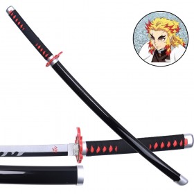 Demon Slayer Tanjiro Kamado Hinokami Kagura Nichirin Sword – Bamboo Katana Cosplay Replica 104cm