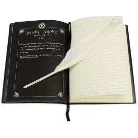Death Note Book: Cosplay Notebook with Rules with Feather pen