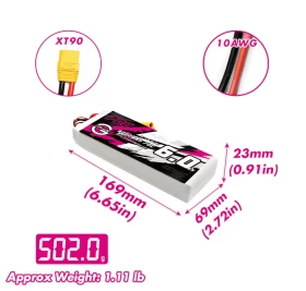 CNHL G+Plus 6000mAh 11.1V 3S 70C Lipo Battery with XT90 Plug