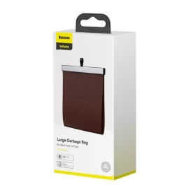 Baseus Car Back Seat Trash Bag – Magnetic, Waterproof, 5kg Capacity, Brown