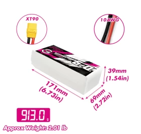 CNHL G+Plus 6000mAh 22.2V 6S 70C Lipo Battery with XT90 Plug