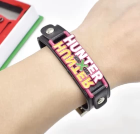 Anime Hunter X Hunter Bracelet Punk Style Leather Men Bangles