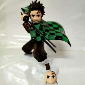 Demon Slayer Blade Large Tanjiro Replaceable Face Boxed Figure مجسم شخصية PVC