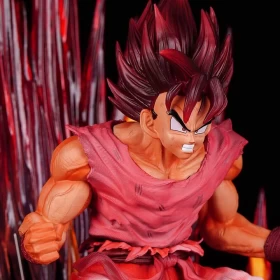 Anime Dragon Ball Z Son Goku Kaiouken X10 Action FIgure 38cm