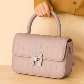 Blush Elegance – Quilted Mini Handbag